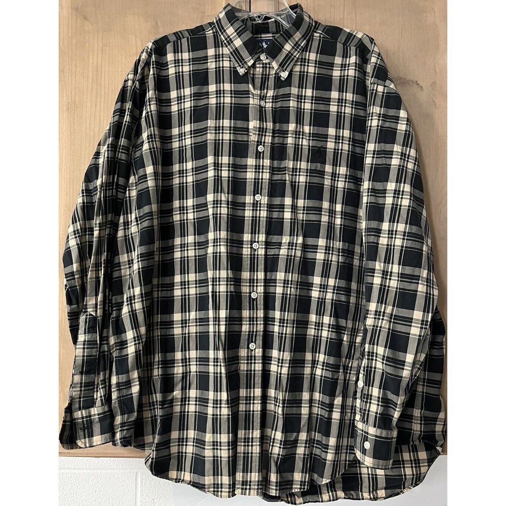 Ralph Lauren Blake Mens Pony Logo Button Up‎ Shirt Size XL Plaid
